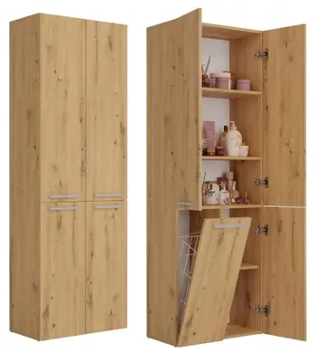 Produktbild von Topeshop NEL 1K DD ART KPL, Eiche, Frei stehend, 5 Regale, 4 Tür(en), Partikelbord, Matt
