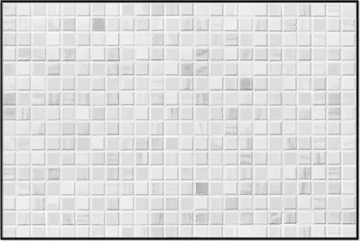 Produktbild von Wallario Wandbild Fliesen im Bad weiß-grau, Größe: 61 x 91,50 cm, Poster mit schwarzem Aluminiumrahmen