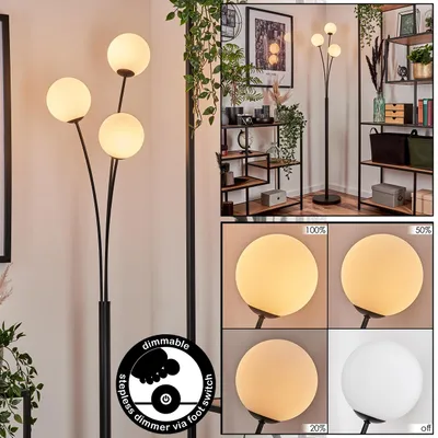 Produktbild von Lerici Stehlampe aus Metall/Glas in Schwarz/Weiß