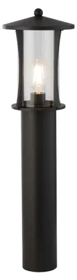 Zdjęcie produktu dla PAGODA 1-punktowa lampa podłogowa Outsoor czarne szkło przezroczyste 73cm wysokość IP44
