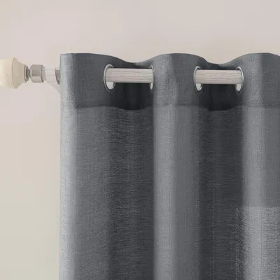 Immagine prodotto di Set di 2 tende trasparenti in voile con passanti, dimensioni 245 x 140 cm