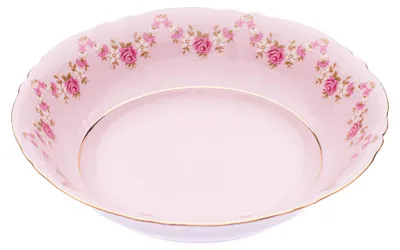 Image de Compotier, 16 cm, porcelaine rose, fleurs, Leander