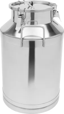 Image de 60L Pot à lait en acier inoxydable avec couvercle Réservoir de transport