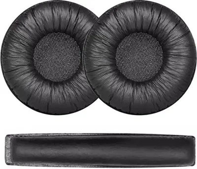 Produktbild von Kopfpolster und Kopfhörerbügelpolster Schwarz für Sennheiser Kopfhörer.