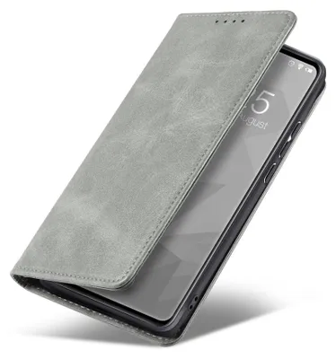 Produktbild von Handyhülle für Samsung Galaxy S26 FE Kunstleder Flip Cover Hülle Handytasche Case Kartenfach Farbe: Grau