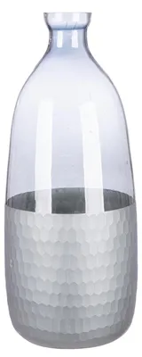 Imagen del producto de Jarrón de vidrio "Canus", color gris plateado, juego de 2 unidades, dimensiones: 13 cm de largo, 13 cm de ancho, 33 cm de alto. Código: 55817. Número de artículo: 4063387558171