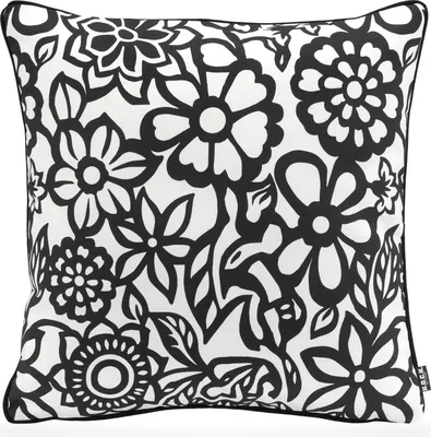Produktbild von H.O.C.K. Paloma Outdoor Kissen mit Keder 50x50cm floral schwarz