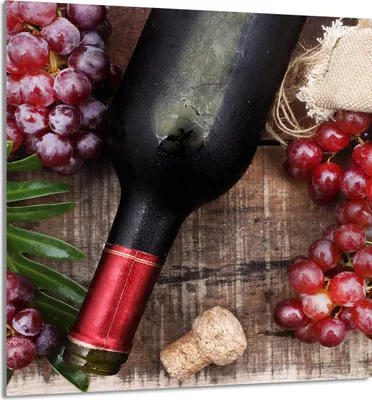 Produktbild von GLASPLATTE FÜR KÜCHE 60x65 Wein
