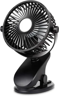 Produktbild von Clip-Ventilator, Kinderwagenventilator für Babys, tragbarer Mini-USB-Ventilator für Bett, Camping und Reisen mit wiederaufladbarem Akku und 360°-Drehung