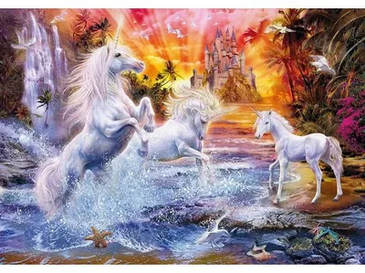 Image de Puzzle l'univers des licornes 1500 pieces - collection fantastique - clementoni - 31805