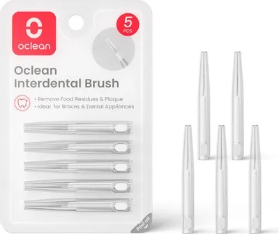 Immagine prodotto di Oclean C09000003 Set di scovolini interdentali, 5 pezzi, ideale per apparecchi ortodontici, grigio