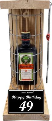 Produktbild von Jägermeister - 49 Happy Birthday - Eiserne Reserve Gitterkäfig Bier Geschenk 49. Geburtstag
