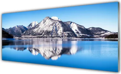 Produktbild von Glasbilder 125x50 Wandbild Druck auf Glas See Gebirge Landschaft