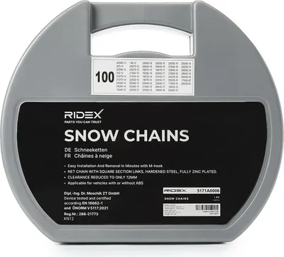 Produktbild von RIDEX Schneeketten 205-75-R14 205-80-R14 215-70-R14 215-75-R14 235-60-R14 245-60-R14 195-80-R15 205-70-R15 205-75-R15 215-65-R15 215-70-R15 225-60-R15