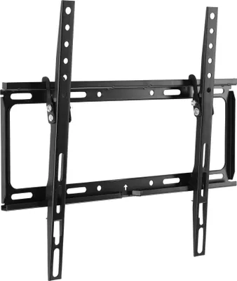 A black TV wall mount is shown against a white background.