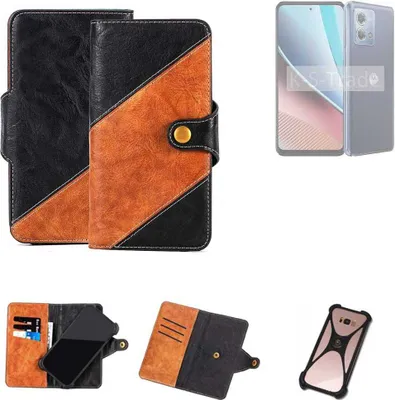 Produktbild von K-S-Trade Handyhülle Schutzhülle Bookstyle Case Wallet-Case kompatibel mit Motorola Moto G Stylus (2023) Handy Cover Bumper Klapphülle schwarz