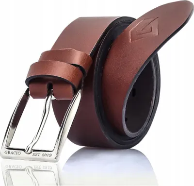 Produktbild von GRACIO Klassischer Herren Ledergürtel Braun 150 cm