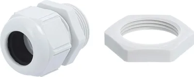 Image de Raccord vissé STEX24 PA avec contre-écrou - marque propre STEX24 M25x1,5 polyamide (PA) longueur de filetage 8,0 mm - 1 pièce