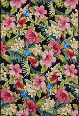 Imagen del producto de Alfombra individual Flair 105619, de 200x285 cm, diseño "Tropical Feeling", multicolor, apta para interiores y exteriores