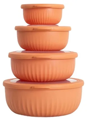 Produktbild von HOMLA KERMA Schüsselset orange mit Deckel 4er-Set