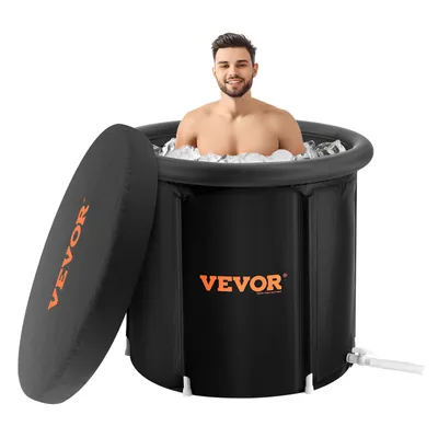 Produktbild von VEVOR Eisbadewanne, 85 cm langes Tauchbecken für Kaltwassertherapie für Sportler, tragbares Outdoor-Eisfass-Tauchbecken zur Erholung, 398 L aufblasbare Faltbadewanne mit Abdeckung für Erwachsene