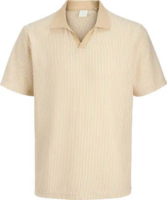 Produktbild von JACK & JONES Gestreiftes Poloshirt mit V-Ausschnitt und Kurzarm Größe: M