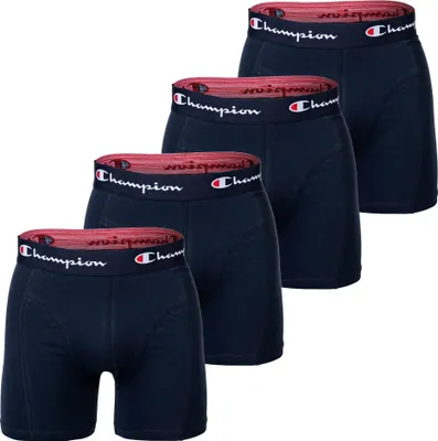 Produktbild von Champion Herren Boxershorts, 4er Pack - Baumwolle, Logobund, einfarbig Marine 2XL