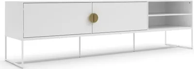 Produktbild von Lowboard >Asia< 2 Türen, Fächer, in Weiß - 180x50x40cm (BxHxT)