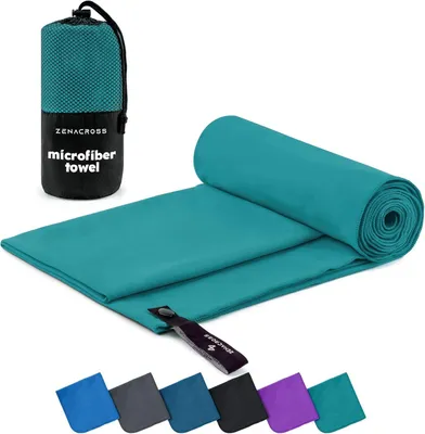Imagen del producto de Toalla de microfibra, de secado rápido, de 140 x 70 cm, ideal para deportes y camping