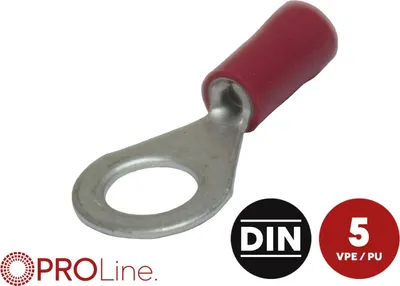 Produktbild von Ringkabelschuh 0,5mm²-1,5mm²/6,5mm rot 5 Stück