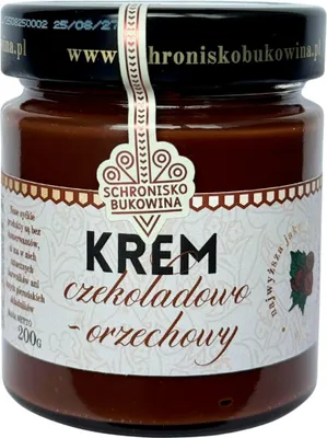 Produktbild von Schokoladen- und Haselnusscreme 200g - Schronisko Bukowina