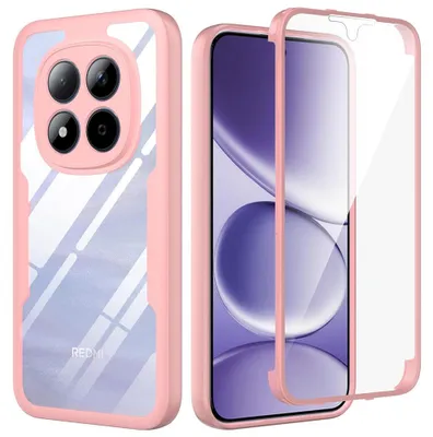 Produktbild von Handyhülle 360° mit Displayschutz für Xiaomi Redmi Note 15 Pro 5G, Techsuit ColorVerse, Transparent und Rosa