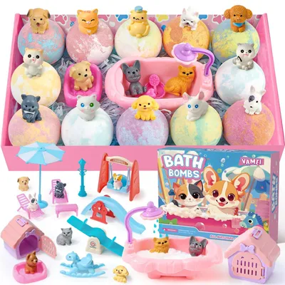 Produktbild von Set aus 12 Kinder-Badebomben mit Überraschungen