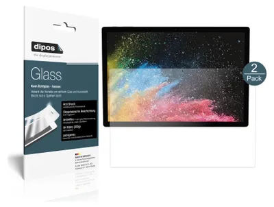 Zdjęcie produktu dla 2x folia ochronna do Microsoft Surface Book 3 15 cali matowa - folia antywstrząsowa 9H dipos Glass szkło plastikowe