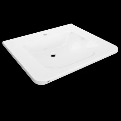 Produktbild von KWC Einzelwaschtisch, MEDCARE, MIRANIT, 650x150x550 mm, Weiß, Hahnloch