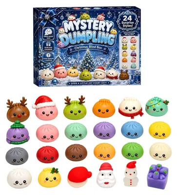 Obrázok produktu pre Adventný Kalendár 2026 so Squishy Roztomilými Dumpling Squishy Adventný Kalendár Modrý