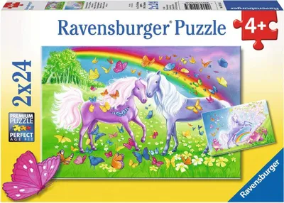 Produktbild von Regenbogenpferde. Puzzle 2 X 24 Teile