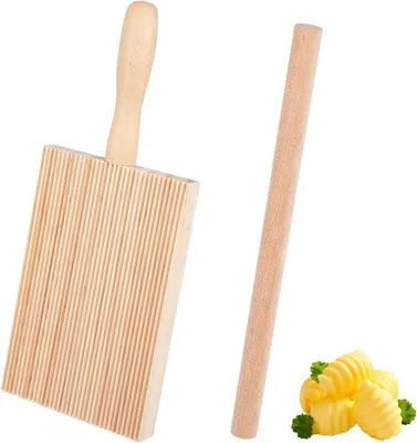 Obrázok produktu pre Drevený stroj na výrobu cestovín s valčekom a lopatkou na gnocchi a makaróny