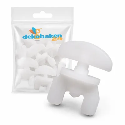 Produktbild von 12x Universal-Feststeller Zwischenfeststeller Endfeststeller Gardinenstopper Vorhangstopper für Gardinenschienen oder Gardinenstangen mit Innenlauf