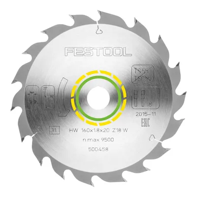 Obrázok produktu pre Festool štandardný pílový list 160 x 1,8 x 20 W18 | 500458