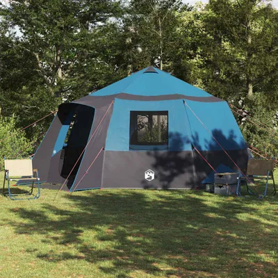 Produktbild von "Schlussverkauf" Hütten-zelt 1 PC - Campingzelte UV-beständige - mit Dach - Blau und Grau 500x500x294 cm C15412