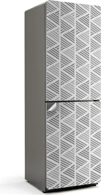 Produktbild von Geometrisches Linienmuster – Kühlschrank Aufkleber – Klebefolie Kühlschrank – Kühlschrank Nachbildung – Kühlschrankfolie selbstklebend – Küchen Nachbildungation – 60x180 cm