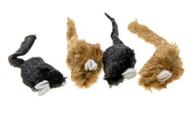 Immagine prodotto di Karlie gatto giocattolo giocare topi 4 pz. catnip peluche nero / marrone