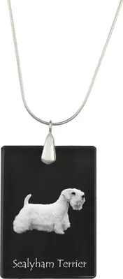 Image de Terrier de Sealyham - Pendentif en cristal avec chien, collier en argent avec photo, pendentif personnalisé de la marque Art-Dog