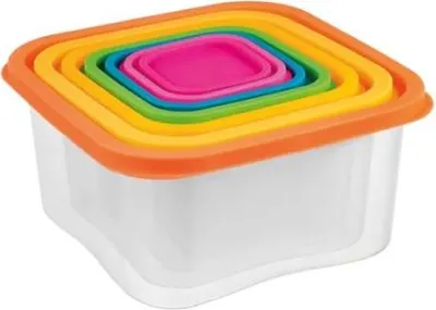 Zdjęcie produktu dla Zestaw do przechowywania żywności Smile | hermetyczny | bez BPA | mikrofalówka | 7szt.