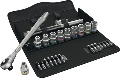 Produktbild von Wera 8100 SC 7 Zyklop Metal Knarrensatz, Durchsteckvierkant