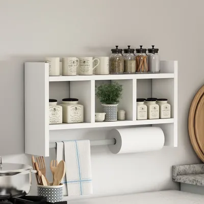 Immagine prodotto di Skye Decor, Asya - Whıte, mensole da parete, bianco, 63,6 x 35 x 14,6 cm