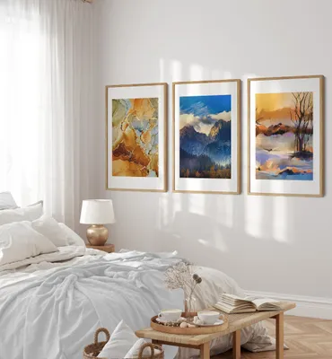 Produktbild von Poster Winterlandschaft, groesse_poster:70x100 cm, groesse_rahmen:schwarz 70x100 cm