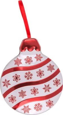 Produktbild von Blechdose mit Weihnachtsmotiv Christbaumkugel ca. 14 x 12 cm Keksdose