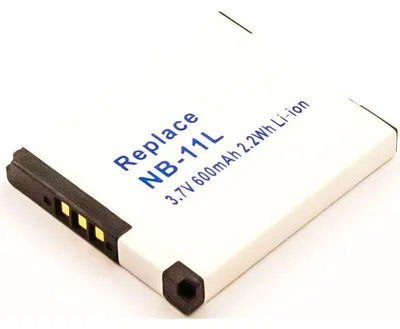 Produktbild von Akku für Canon PowerShot ELPH 320 HS Li-Ion 3,7 Volt 600 mAh schwarz.